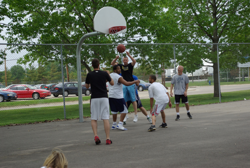 Black Hawk County Sheriff's Office team playing basketball