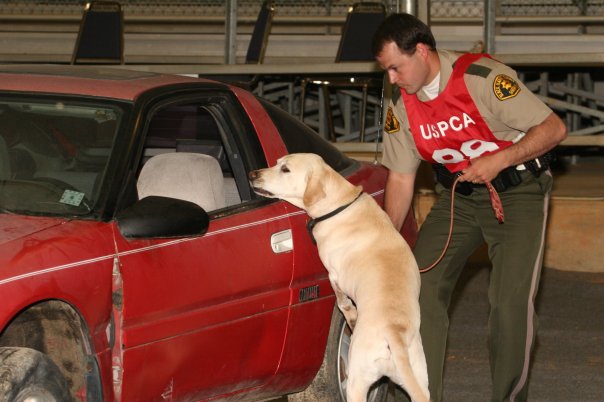 K-9 AJ at USPCA event.