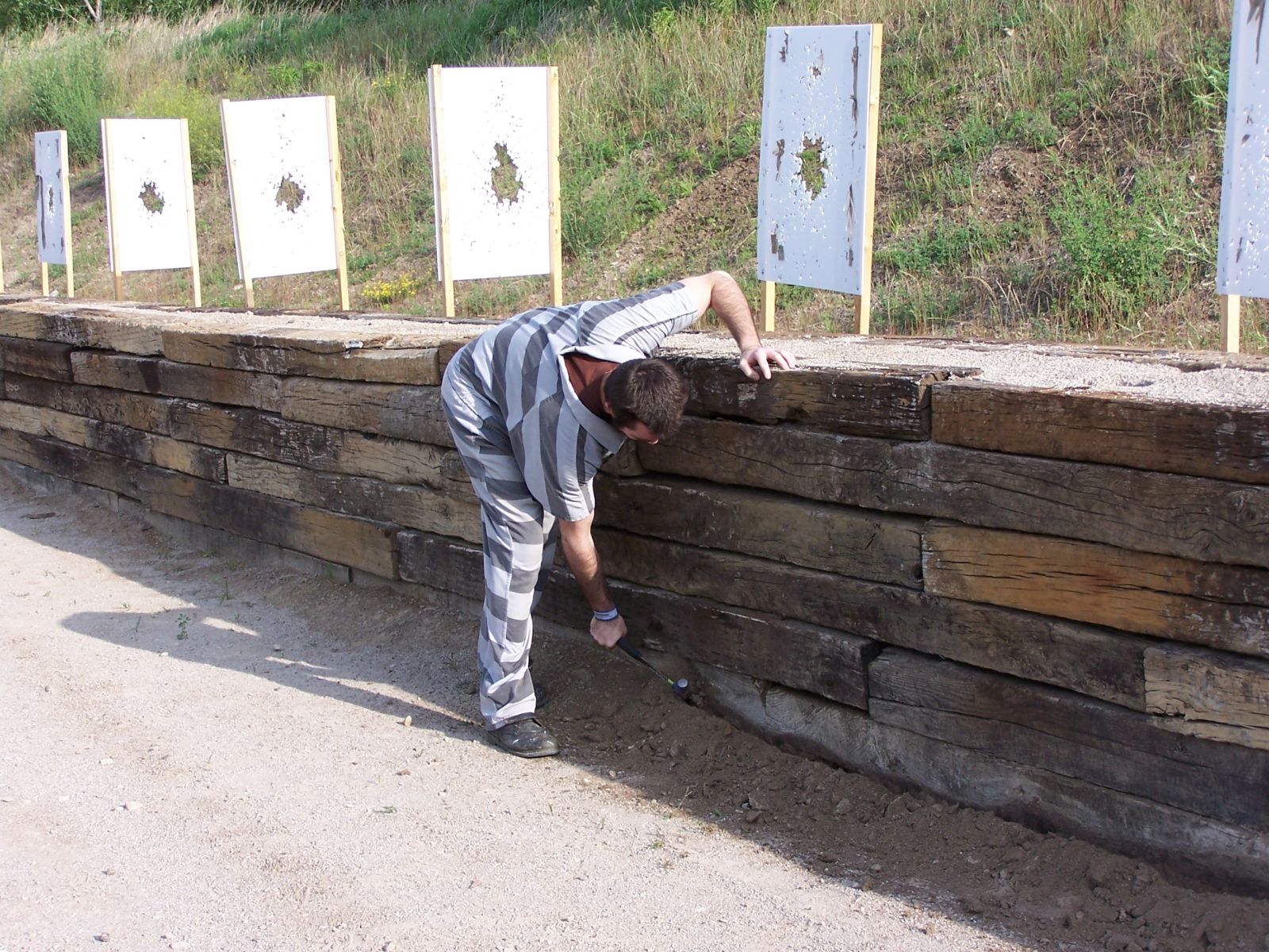 Inmate working at the range