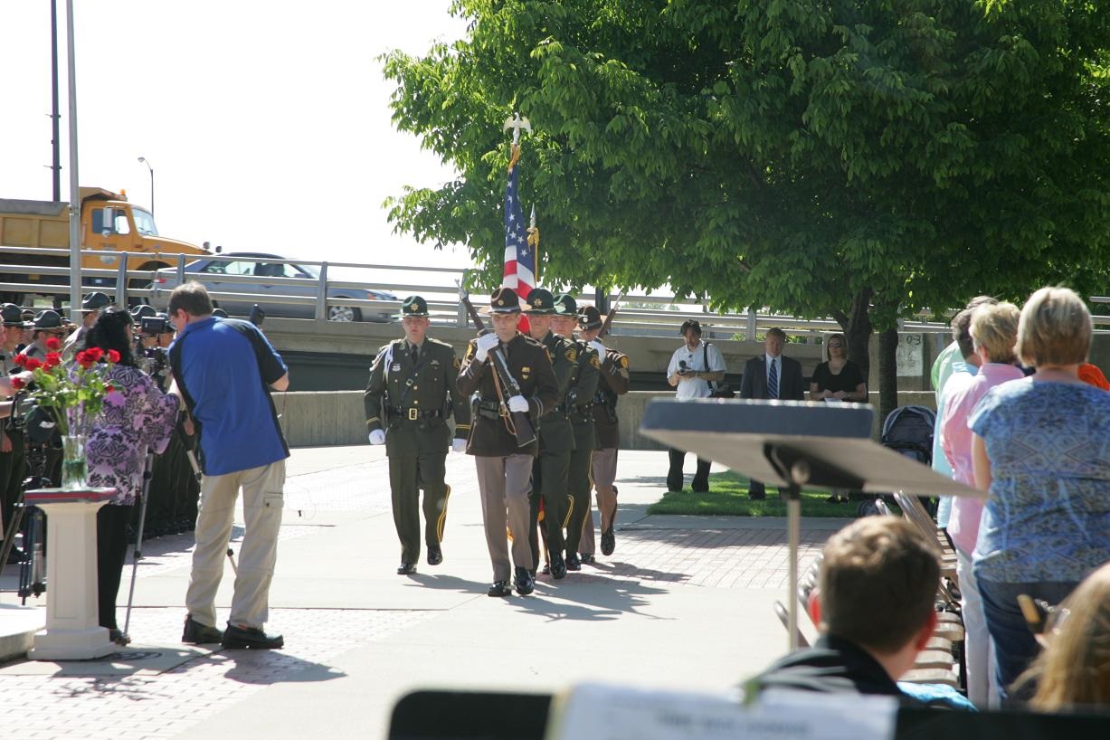 Image of deputies walking in formation.