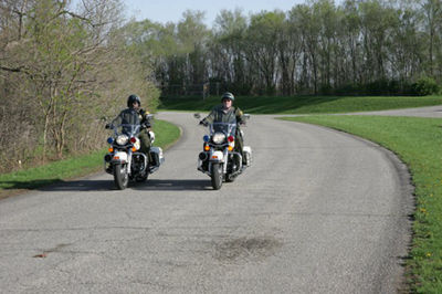 Image of two sheriffs riding motorcycles.
