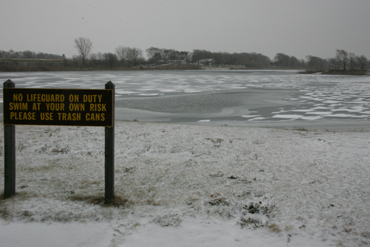 Image of water where polar plunge will take place