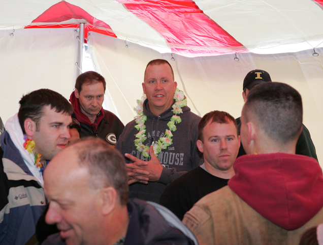 Deputies in a group at a polar plunge event