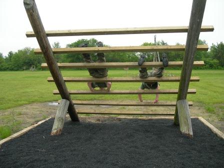 Sheriffs completing obstacle training