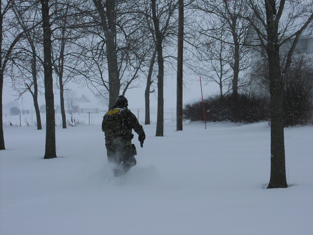 SWAT team member in the snow